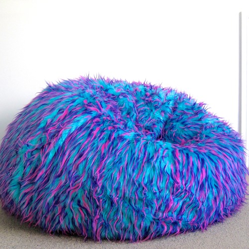 Purple fluffy bean discount bag